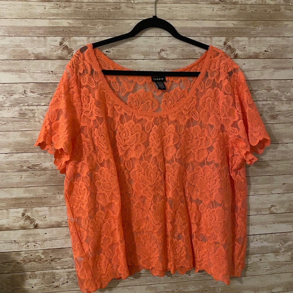 Coral Crop Top